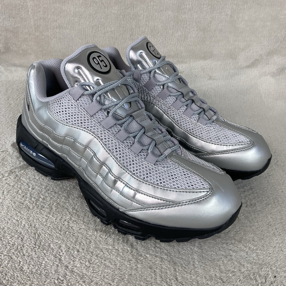Nike Air Max 95 SE Big Bubble Mens Shoes Size 12 Total 90 Metallic Silver NEW